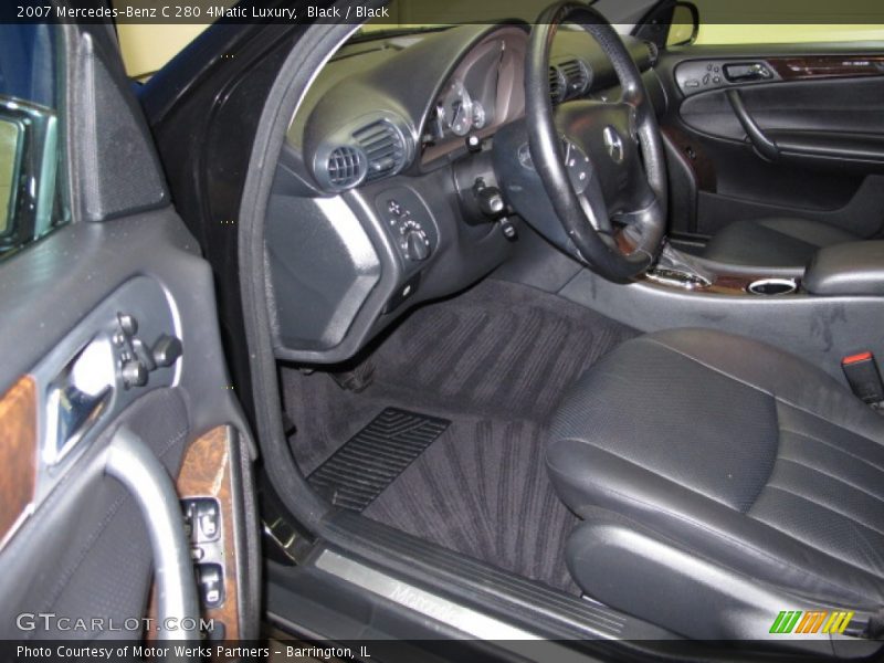 Black / Black 2007 Mercedes-Benz C 280 4Matic Luxury