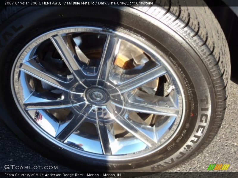 Steel Blue Metallic / Dark Slate Gray/Light Graystone 2007 Chrysler 300 C HEMI AWD