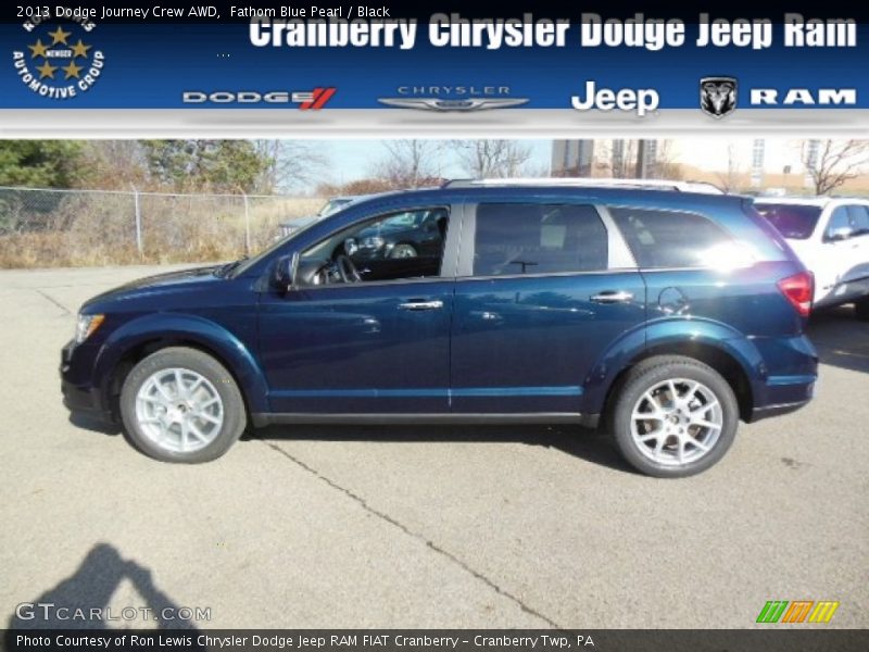 Fathom Blue Pearl / Black 2013 Dodge Journey Crew AWD