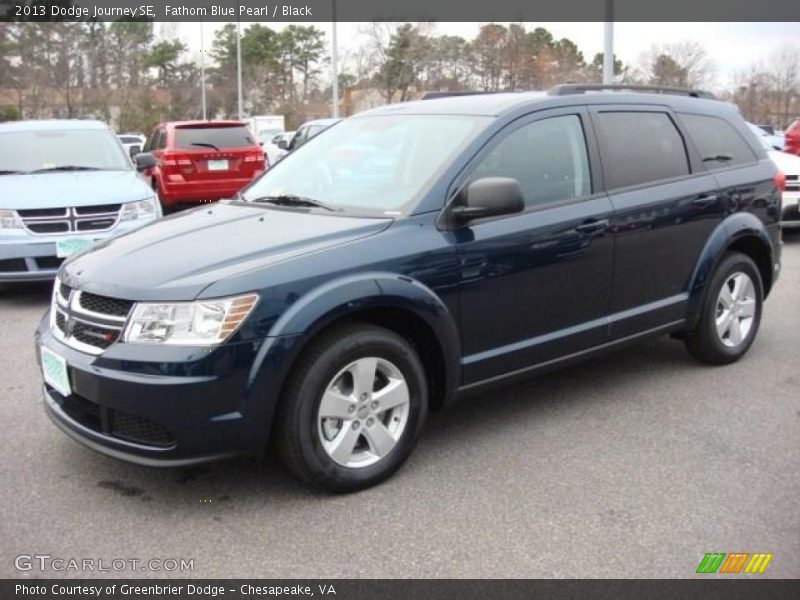 Fathom Blue Pearl / Black 2013 Dodge Journey SE