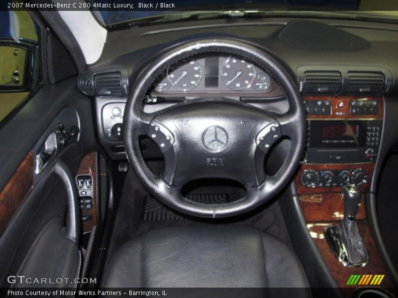Black / Black 2007 Mercedes-Benz C 280 4Matic Luxury
