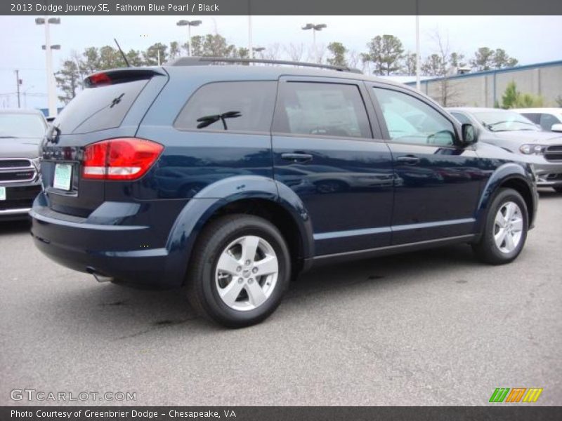 Fathom Blue Pearl / Black 2013 Dodge Journey SE