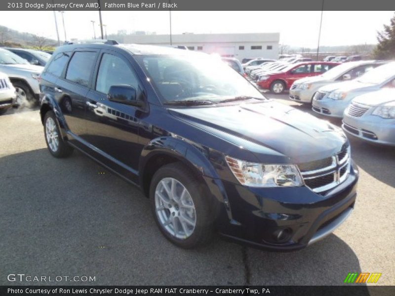 Fathom Blue Pearl / Black 2013 Dodge Journey Crew AWD