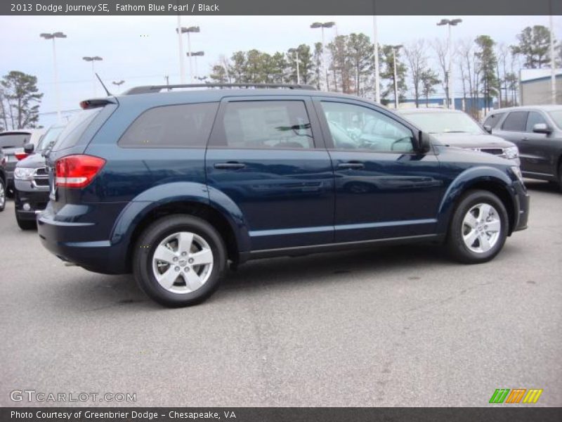 Fathom Blue Pearl / Black 2013 Dodge Journey SE