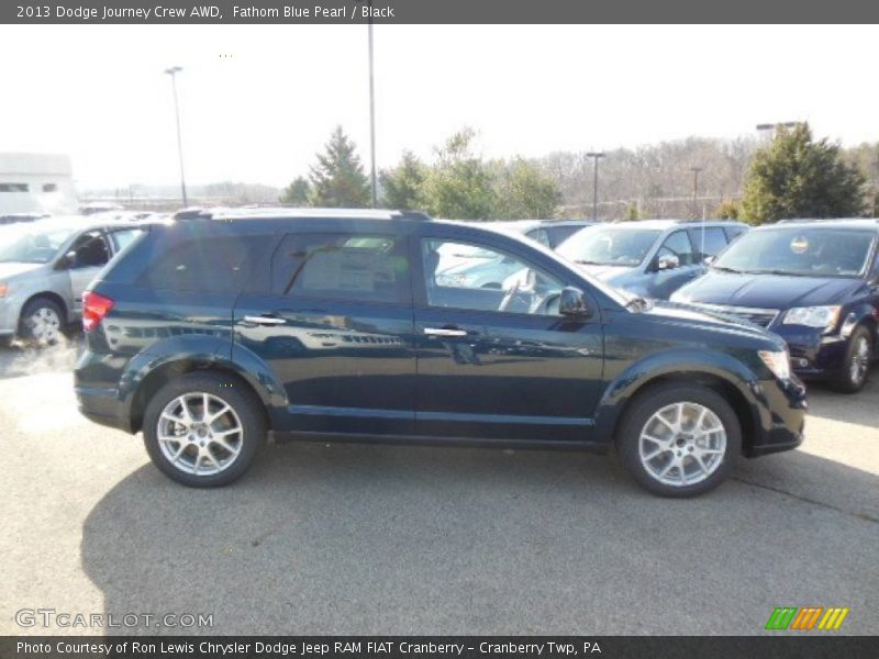 Fathom Blue Pearl / Black 2013 Dodge Journey Crew AWD