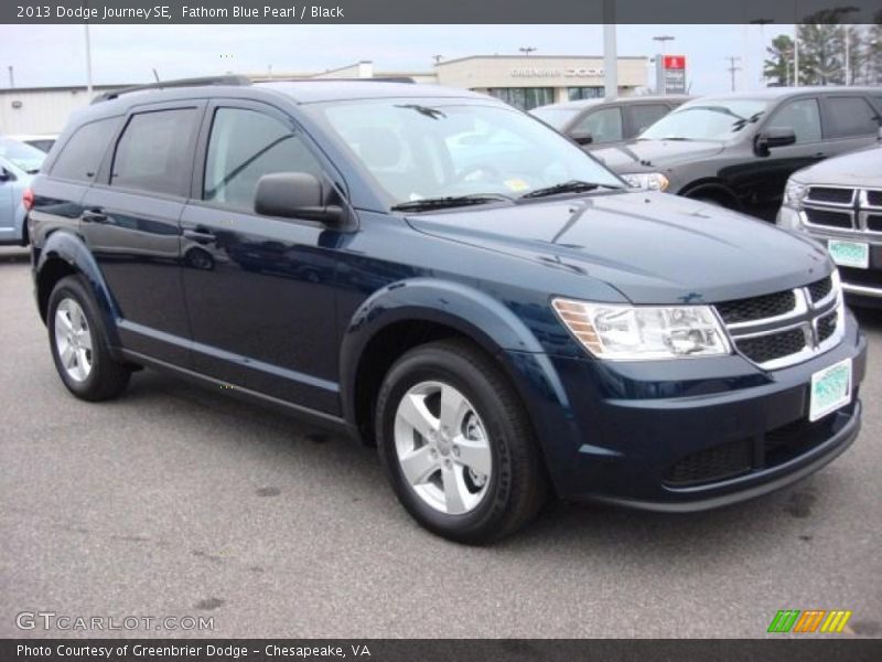 Fathom Blue Pearl / Black 2013 Dodge Journey SE