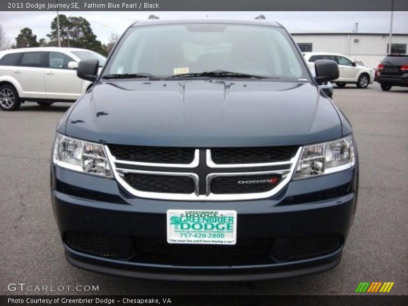 Fathom Blue Pearl / Black 2013 Dodge Journey SE