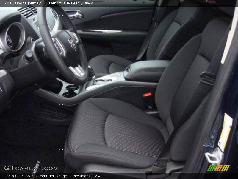 Fathom Blue Pearl / Black 2013 Dodge Journey SE