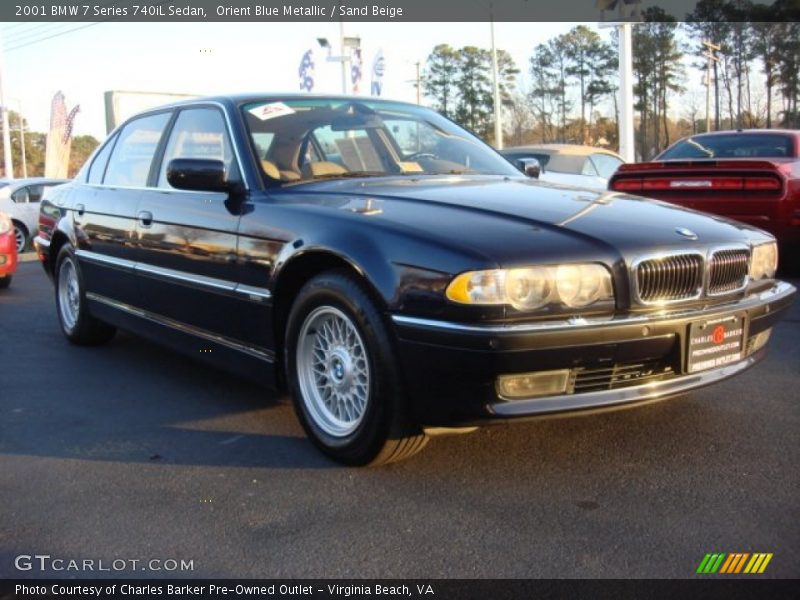 Orient Blue Metallic / Sand Beige 2001 BMW 7 Series 740iL Sedan