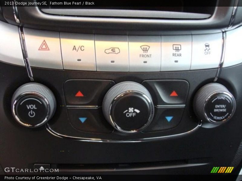 Fathom Blue Pearl / Black 2013 Dodge Journey SE