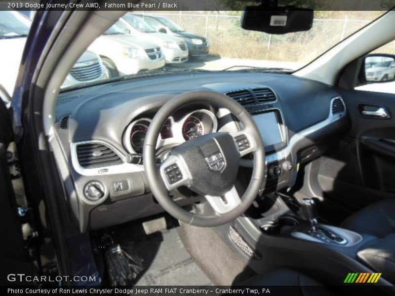 Fathom Blue Pearl / Black 2013 Dodge Journey Crew AWD