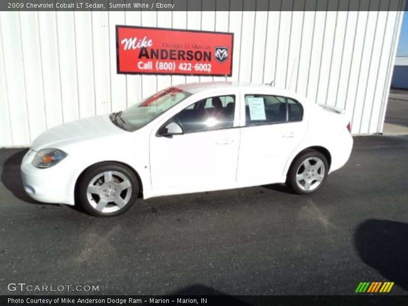 Summit White / Ebony 2009 Chevrolet Cobalt LT Sedan
