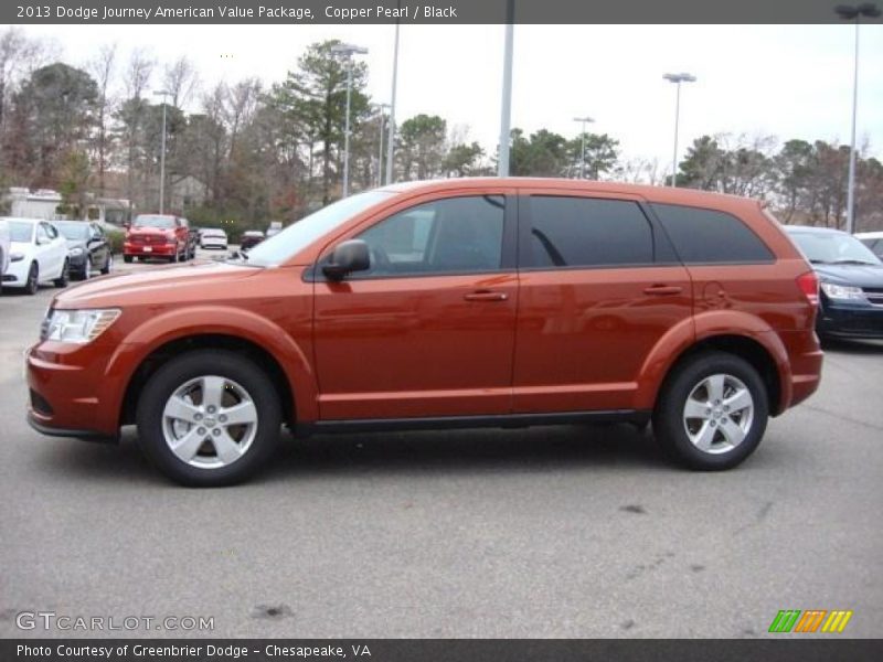 Copper Pearl / Black 2013 Dodge Journey American Value Package