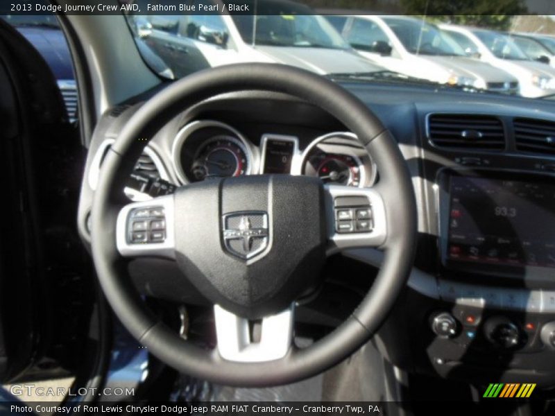 Fathom Blue Pearl / Black 2013 Dodge Journey Crew AWD