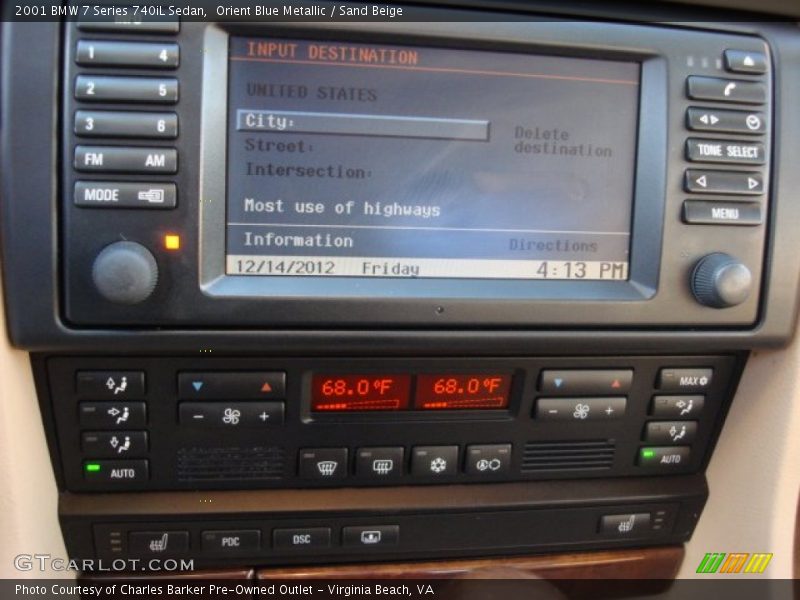 Controls of 2001 7 Series 740iL Sedan
