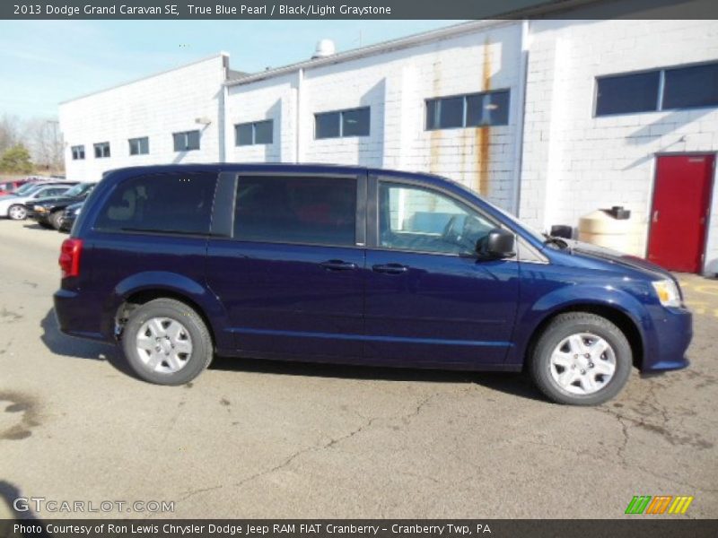 True Blue Pearl / Black/Light Graystone 2013 Dodge Grand Caravan SE