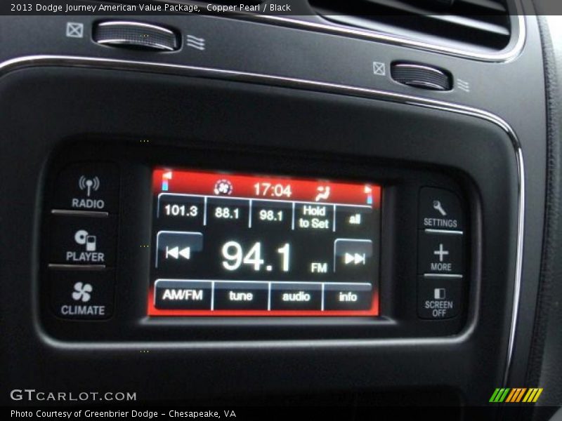 Copper Pearl / Black 2013 Dodge Journey American Value Package