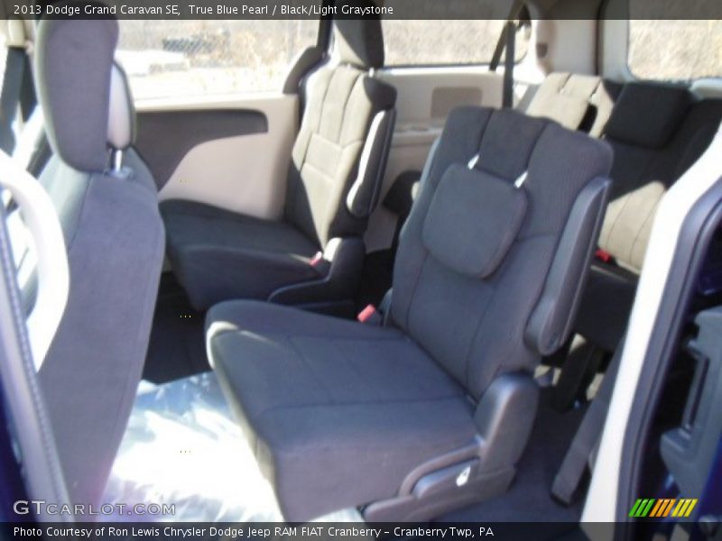 True Blue Pearl / Black/Light Graystone 2013 Dodge Grand Caravan SE