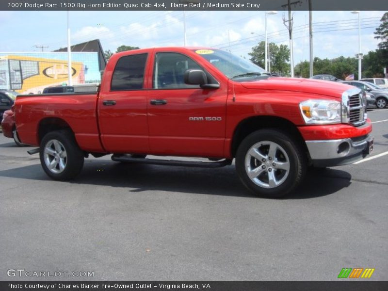 Flame Red / Medium Slate Gray 2007 Dodge Ram 1500 Big Horn Edition Quad Cab 4x4