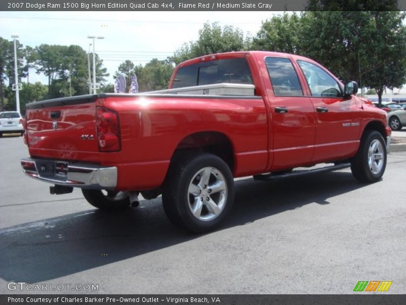 Flame Red / Medium Slate Gray 2007 Dodge Ram 1500 Big Horn Edition Quad Cab 4x4