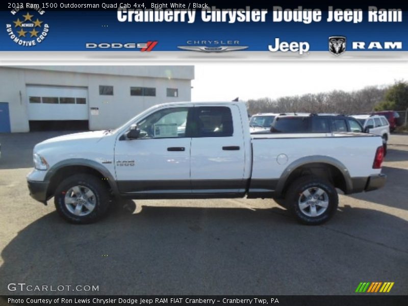 Bright White / Black 2013 Ram 1500 Outdoorsman Quad Cab 4x4