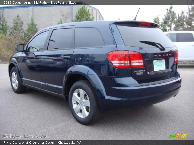 Fathom Blue Pearl / Black 2013 Dodge Journey SE