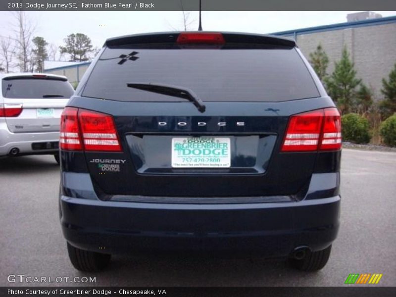 Fathom Blue Pearl / Black 2013 Dodge Journey SE