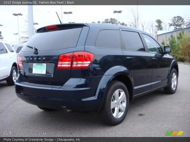 Fathom Blue Pearl / Black 2013 Dodge Journey SE