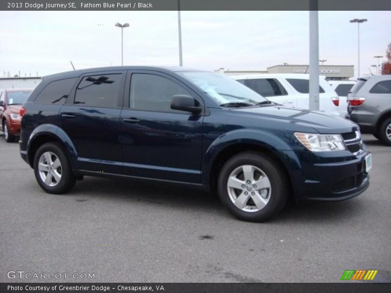Fathom Blue Pearl / Black 2013 Dodge Journey SE