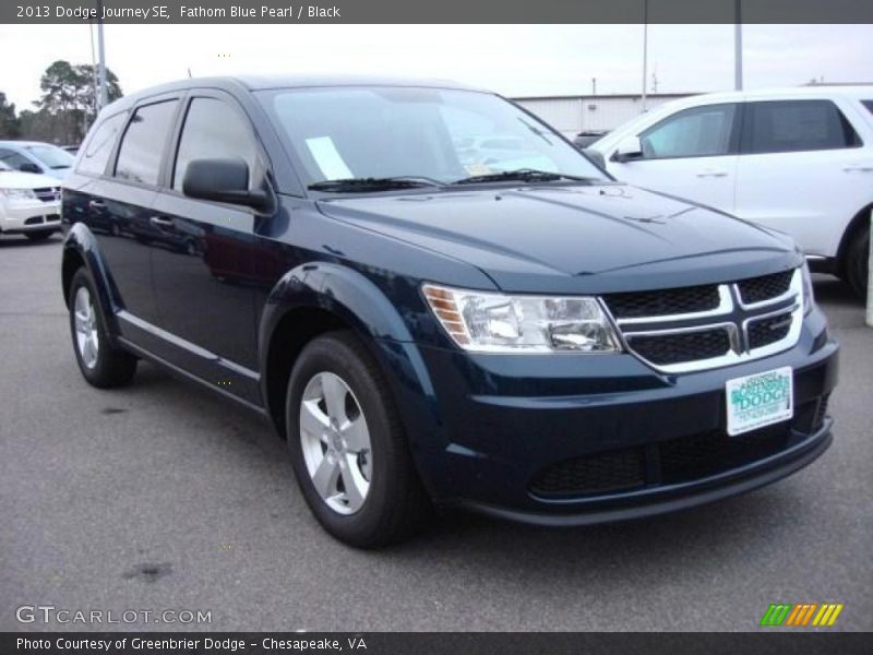 Fathom Blue Pearl / Black 2013 Dodge Journey SE