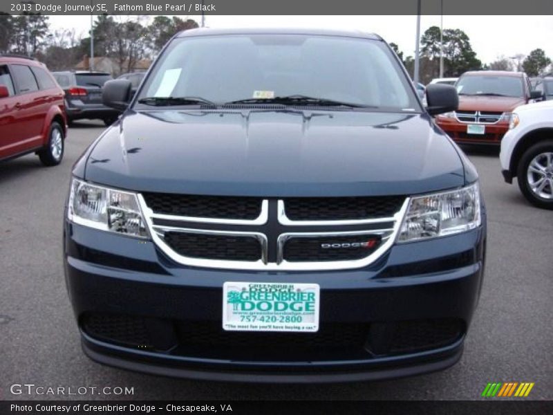 Fathom Blue Pearl / Black 2013 Dodge Journey SE