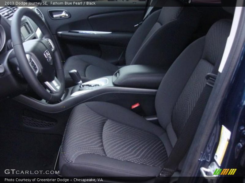 Fathom Blue Pearl / Black 2013 Dodge Journey SE