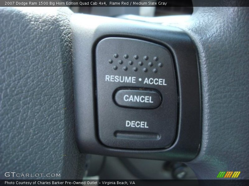 Flame Red / Medium Slate Gray 2007 Dodge Ram 1500 Big Horn Edition Quad Cab 4x4