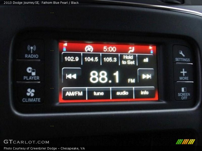 Fathom Blue Pearl / Black 2013 Dodge Journey SE