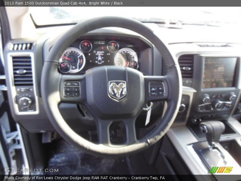 Bright White / Black 2013 Ram 1500 Outdoorsman Quad Cab 4x4