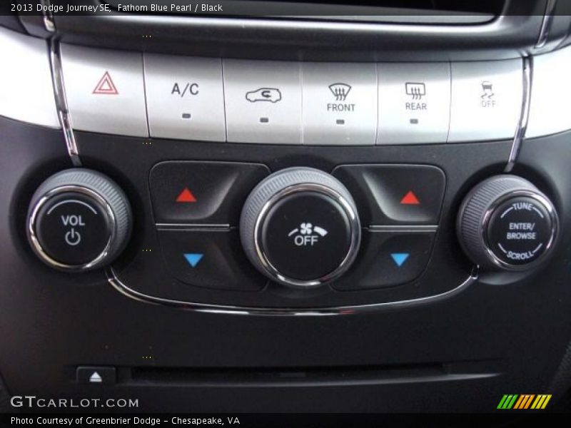 Fathom Blue Pearl / Black 2013 Dodge Journey SE