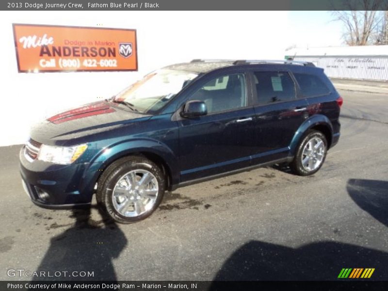 Fathom Blue Pearl / Black 2013 Dodge Journey Crew