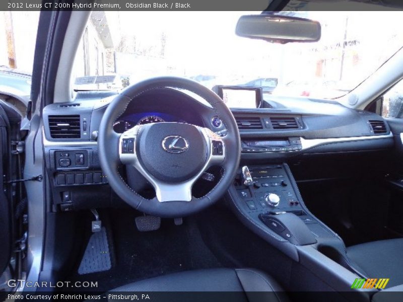 Obsidian Black / Black 2012 Lexus CT 200h Hybrid Premium