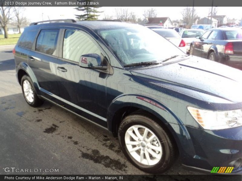 Fathom Blue Pearl / Black 2013 Dodge Journey Crew