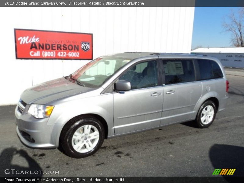 Billet Silver Metallic / Black/Light Graystone 2013 Dodge Grand Caravan Crew
