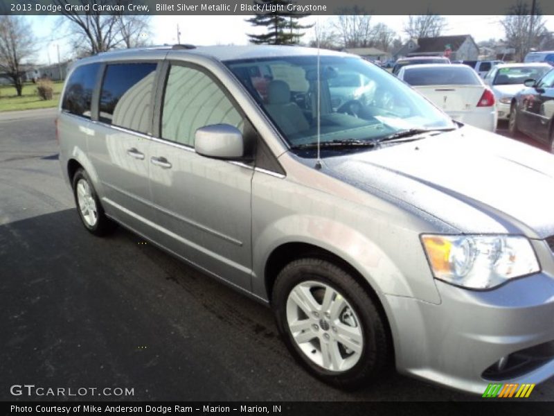 Billet Silver Metallic / Black/Light Graystone 2013 Dodge Grand Caravan Crew