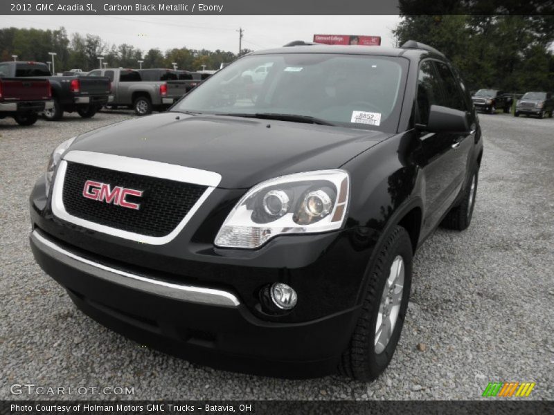 Carbon Black Metallic / Ebony 2012 GMC Acadia SL