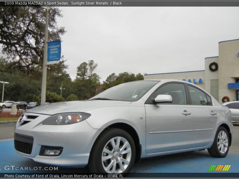 Sunlight Silver Metallic / Black 2009 Mazda MAZDA3 s Sport Sedan
