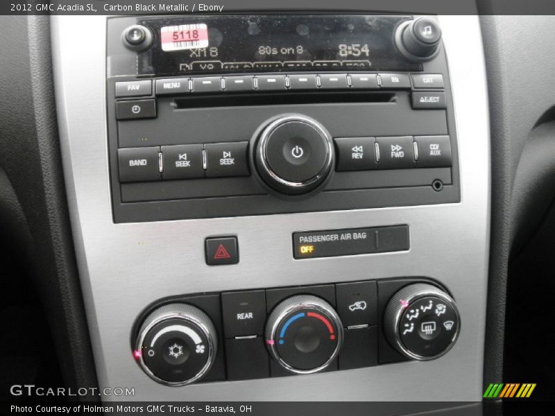 Carbon Black Metallic / Ebony 2012 GMC Acadia SL
