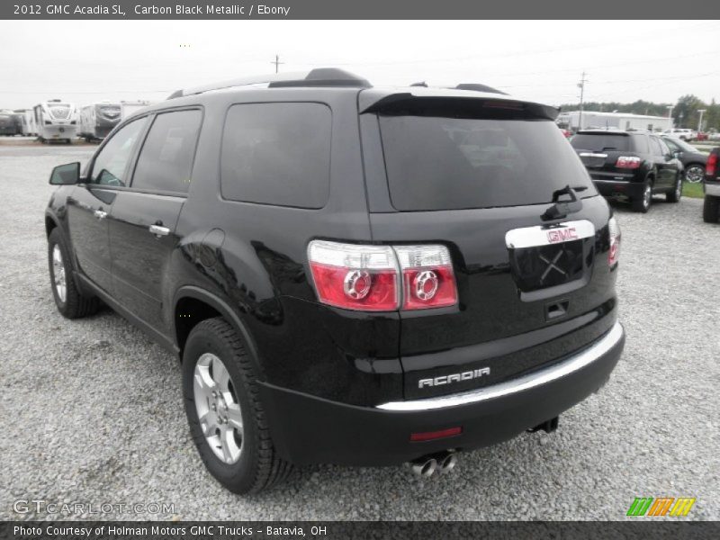 Carbon Black Metallic / Ebony 2012 GMC Acadia SL