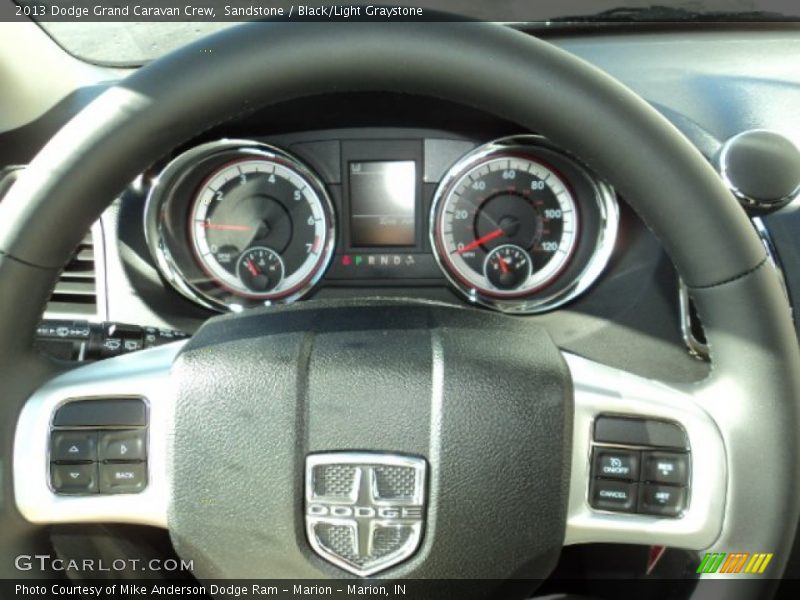 Sandstone / Black/Light Graystone 2013 Dodge Grand Caravan Crew