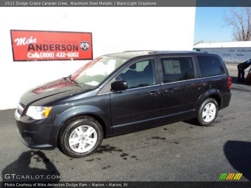 Maximum Steel Metallic / Black/Light Graystone 2013 Dodge Grand Caravan Crew