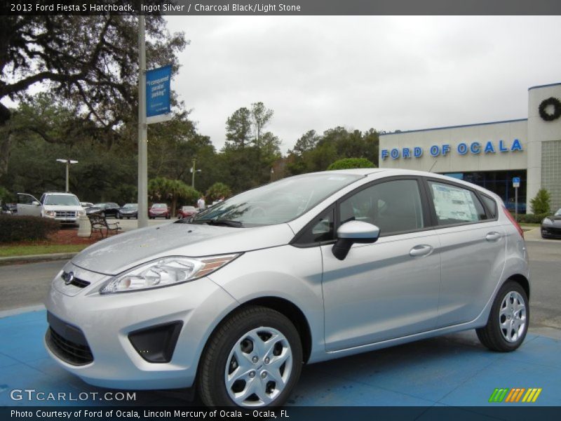 Ingot Silver / Charcoal Black/Light Stone 2013 Ford Fiesta S Hatchback