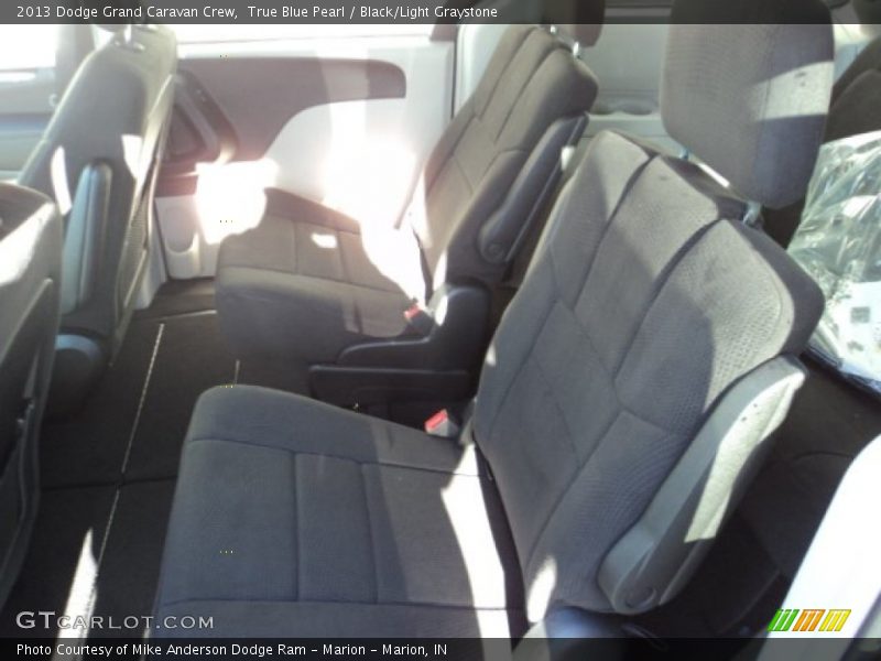 True Blue Pearl / Black/Light Graystone 2013 Dodge Grand Caravan Crew