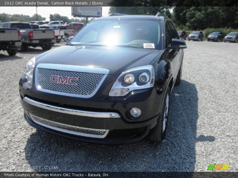 Carbon Black Metallic / Ebony 2012 GMC Acadia Denali
